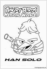 Angry Star Wars Pages Bird Coloring Color Print sketch template