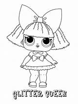 Lol Coloring Color Pages Queen Bee Surprise Doll Glitter Print Ladybug Unicorn Lotta Comes Life Source Printable sketch template