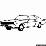 Coloring Dodge Charger Pages Color Thecolor 1969 Challenger Car Chargers Cars Online sketch template