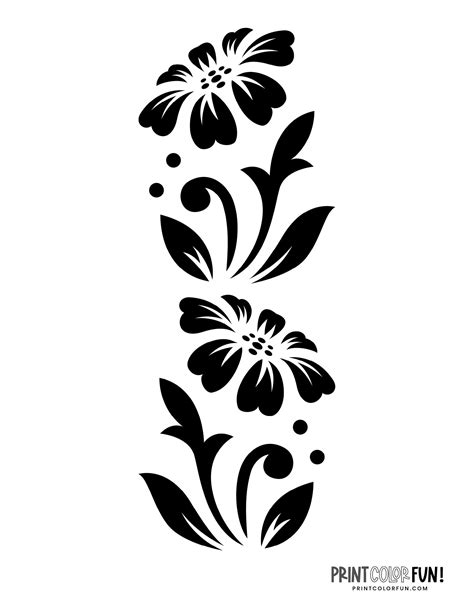 printable flower stencil