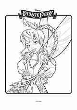 Coloring Fairy Pages Tinkerbell Pirate Activityvillage sketch template