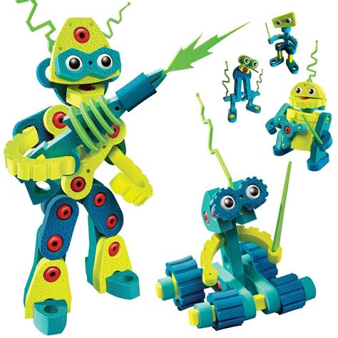 bloco toys robot invasion stem toy  diy robots modular building