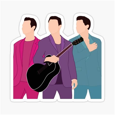 jonas brothers happiness continues cartoon outline sticker  sale