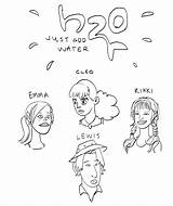 H2o H20 sketch template