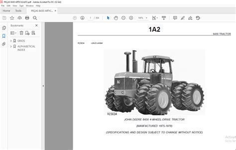 john deere   wheel drive tractor parts catalog manual   heydownloads