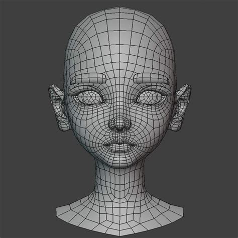 anime head topology blender character modeling face topology maya