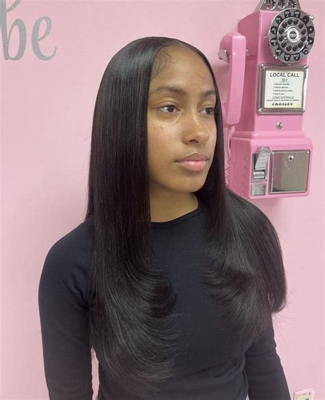 middle part quick weave quick weave styles easy black girl hairstyles