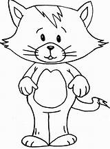Coloring Pages Kitten Cats Animals Easily Print sketch template