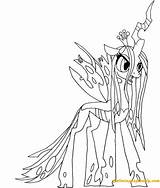 Pony Chrysalis Queen Little Pages Coloring Color sketch template