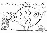 Mewarnai Laut Binatang Anak Marimewarnai Paud Ikan sketch template