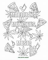 Marijuana Munchies sketch template