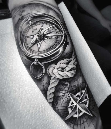 top  compass tattoo  hand super hot thtantai