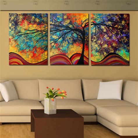 large wall art home decor paint color family tree landscape paintings