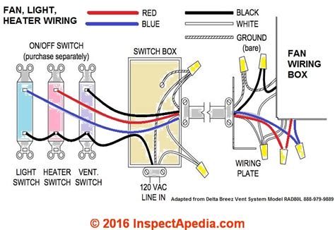 bath fan heater light wiring diagrams diy imagination