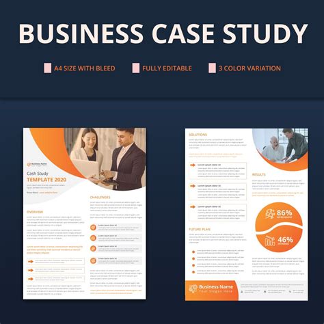 creative corporate business case study template flyer mdimranmollah