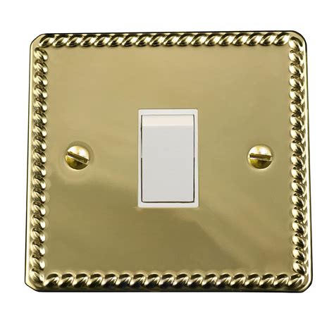 light switch cover plate conversion single georgian brass amazoncouk lighting
