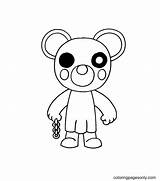Piggy Mousy sketch template
