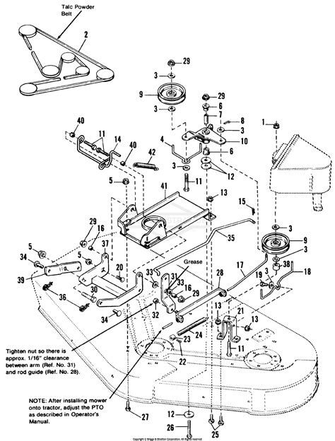simplicity   mower deck parts diagram    clutch support group