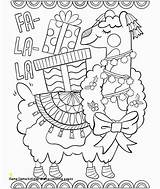 Llama Coloring Pages Drama Pajama Crayola Christmas La Holiday Printable Lama Color Fa Party Cute Llamas Birthday Sheets Happy Getcolorings sketch template