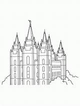 Temple Lds Lake Temples Clip Mormon Line Bountiful Coloringhome sketch template