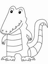 Coloring Crocodile Clipart Pages Animals Library Resmi Cizilir Nas Timsah sketch template