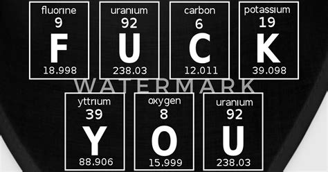 Periodic Table Of Fuck You By Marineloo Spreadshirt