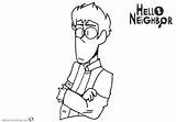 Hello Neighbor Pages Coloring Nicky Lineart Printable Color Game Template sketch template