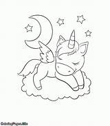 Cloud Einhorn Pummeleinhorn Coloringpages Ausmalbilder Sleepy Ausmalbild Unicorns Pummel sketch template