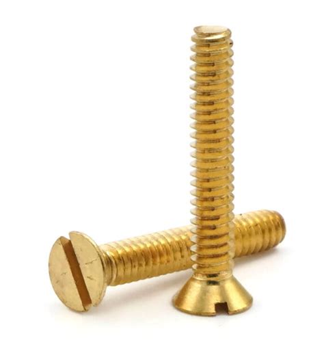 4 40 Brass Slotted Flat Head Machine Screws Select Length And Qty Ebay