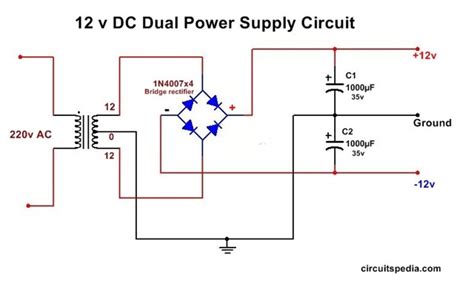 regulated power supply schematic diagram pcb circuits
