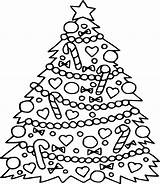 Tree Christmas Coloring Printable Pages Pine Color Kids Evergreen Print Harry Potter Getcolorings Colorings Easy Drawing Getdrawings sketch template