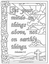 Coloring Colossians Verse Mind Coloringpagesbymradron Adron sketch template
