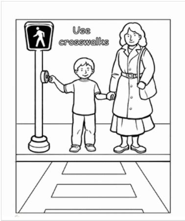 pedestrian crossing coloring page ez ride  jersey shuttle