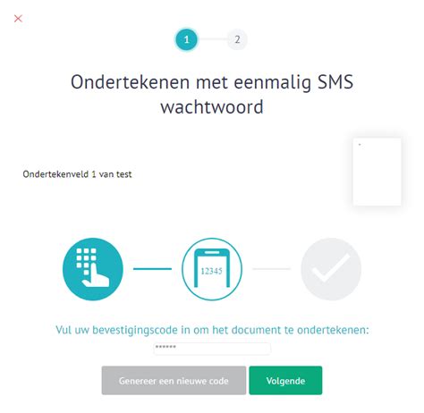 eenmalige sms code realsmart