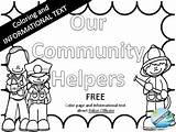 Coloring Police Community Pages Officer Helper Helpers Informational Text Teacherspayteachers Printable Kids sketch template