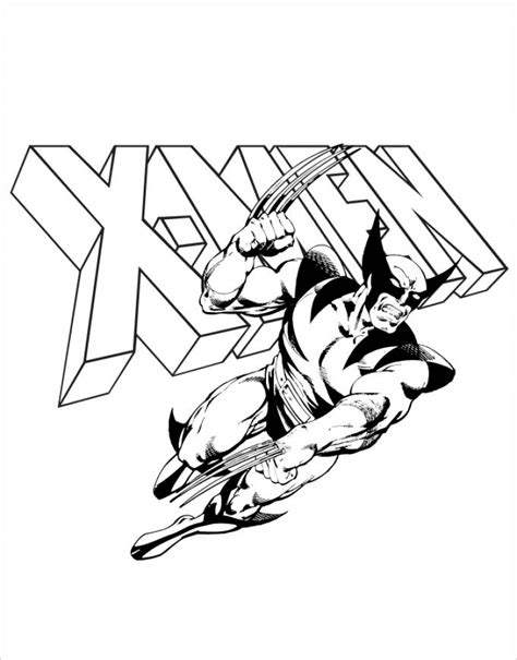 simple wolverine coloring pages  children tgbg