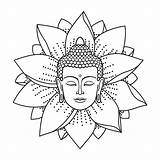 Buddha Vector Isolated Sign Mascots Amulets Vectors Buddhist Gianttattoos sketch template