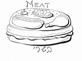 Meat Coloring sketch template