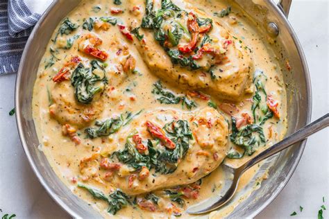 creamy chicken breast recipe in spinach parmesan sauce easy chicken