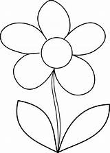 Flower Coloring Daisy Draw Drawing Flowers Pages Big Easy Simple Outline Print Color Drawings Clipart Clip Printable Cliparts Colornimbus Kids sketch template
