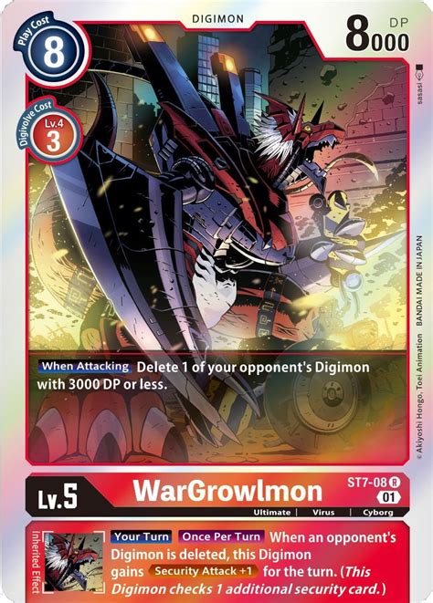 wargrowlmon starter deck  gallantmon digimon card game