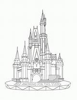 Castle Disney Coloring Drawing Disneyland Magic Kingdom Pages Cinderella Step Sketch Clipart Printable Outline Drawings Walt Castles Print Kids Easy sketch template