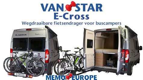 van star  cross wegdraaibare fietsendrager voor buscampers memo europe youtube