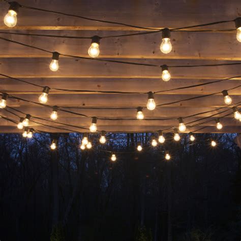 hang outdoor string lights  garden