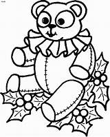 Coloring Bear Christmas Teddy Pages Outline Cartoon Clipart Cliparts Kids Book Drawing Library Popular Coloringhome sketch template