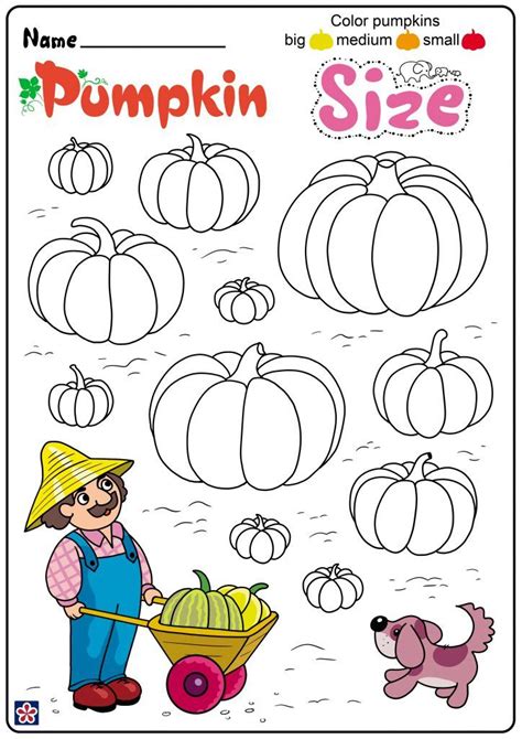 pumpkin worksheet  preschool