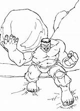Hulk Coloring Holding Pages Printable Rock Color Kids Sheet sketch template