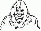 Coloring Bigfoot Sasquatch Coloringhome Colorear sketch template