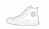 Converse Sneaker Templates Coloringhome Sketsa sketch template