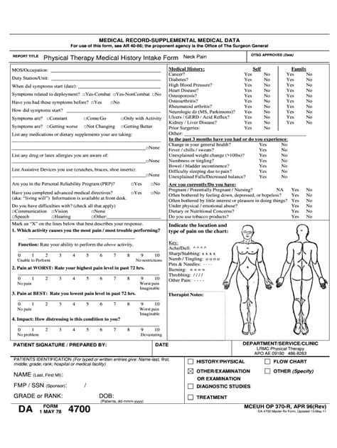 printable physical therapy forms tutoreorg master  documents
